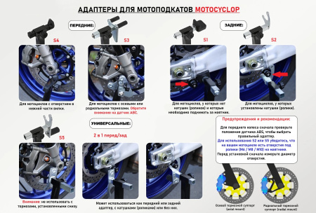 Виды адаптеров для мотоподкатов